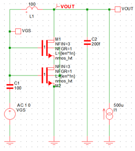 figure 17 simetrix p04 schematic dual nmos 7nm ac freq_response