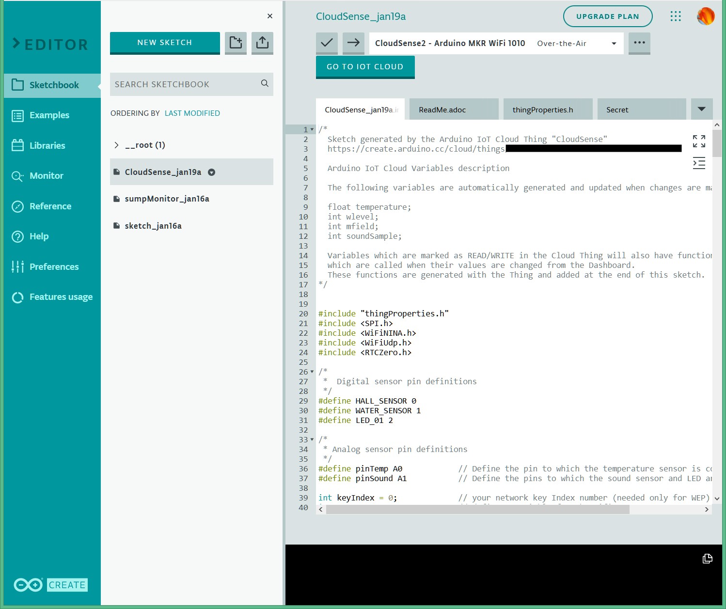 Arduino Create Sketch