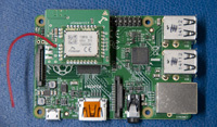Raspberry Pi with an EnOcean TCM310U Gateway Controller module. 
