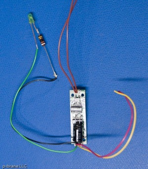 Photograph of the EH300 Energy Harvester Module and Circuit.