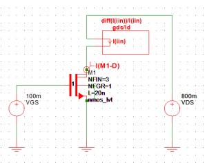 figure 5 7nm finfet model schemactic 7nm nmos gds vds lambda l