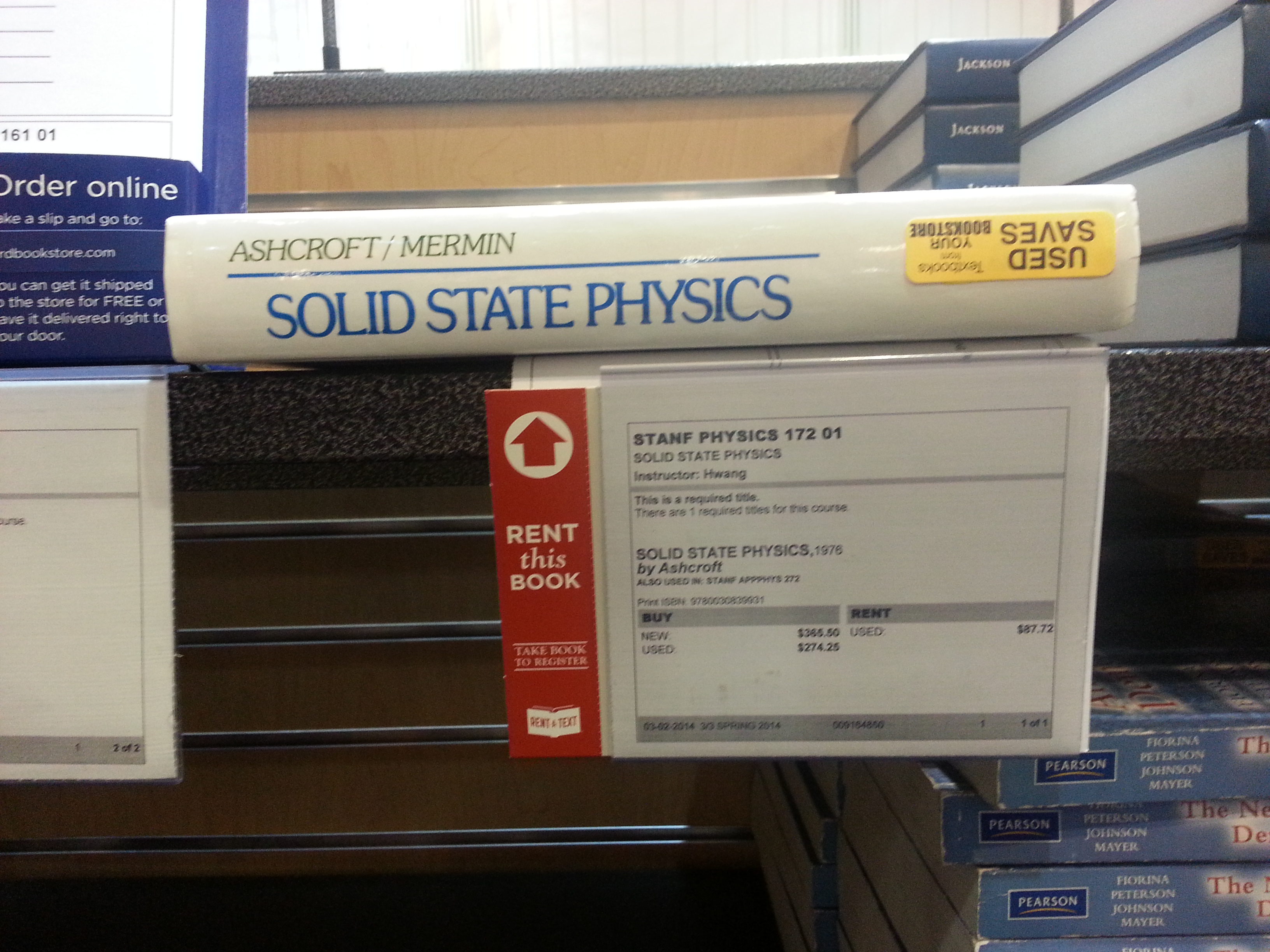 Solid Sate Physics On "sale" Used